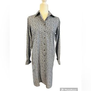 Brooks Brothers  Blue and White Micro Ditzy Floral Collared Button Shirt…